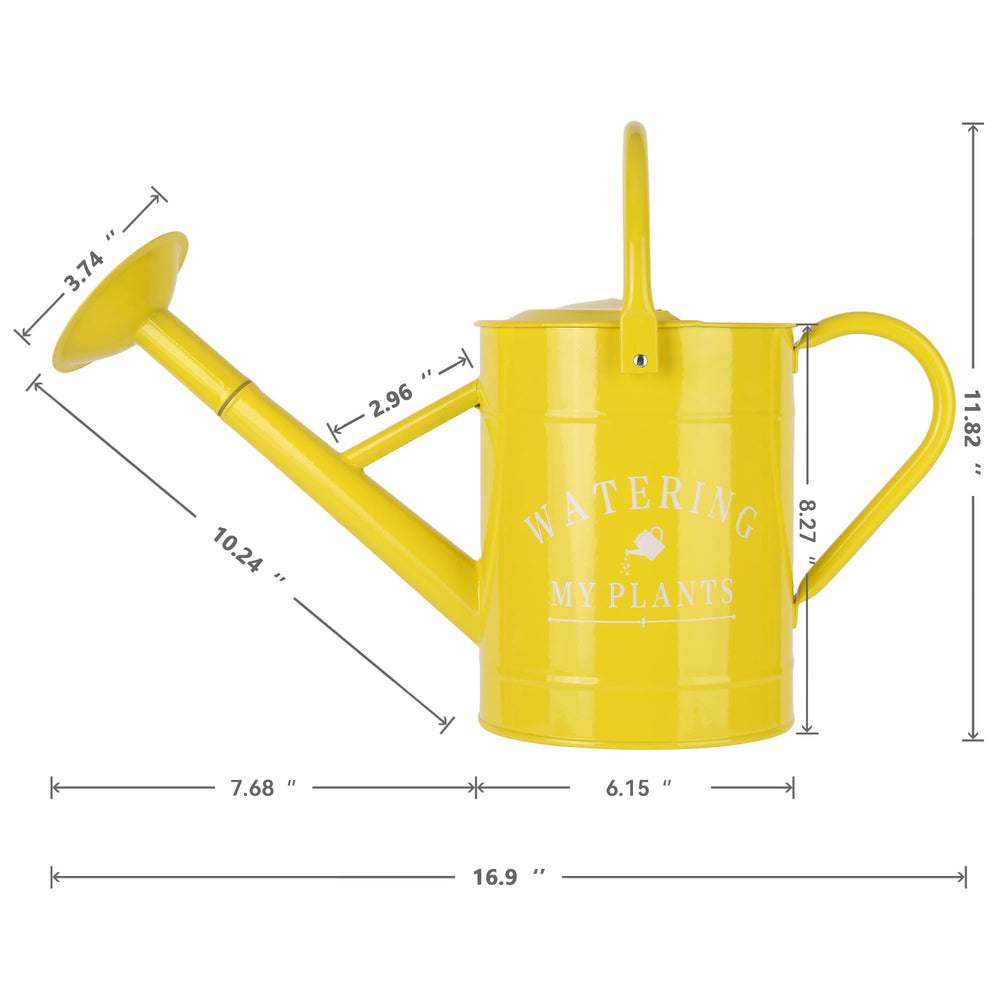 Garutom Galvanized Watering Can with plants in background