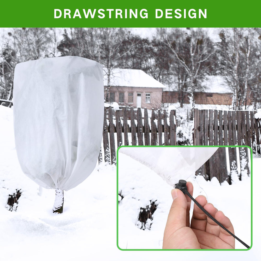 Garutom plant cover 48" x 72" white with drawstring