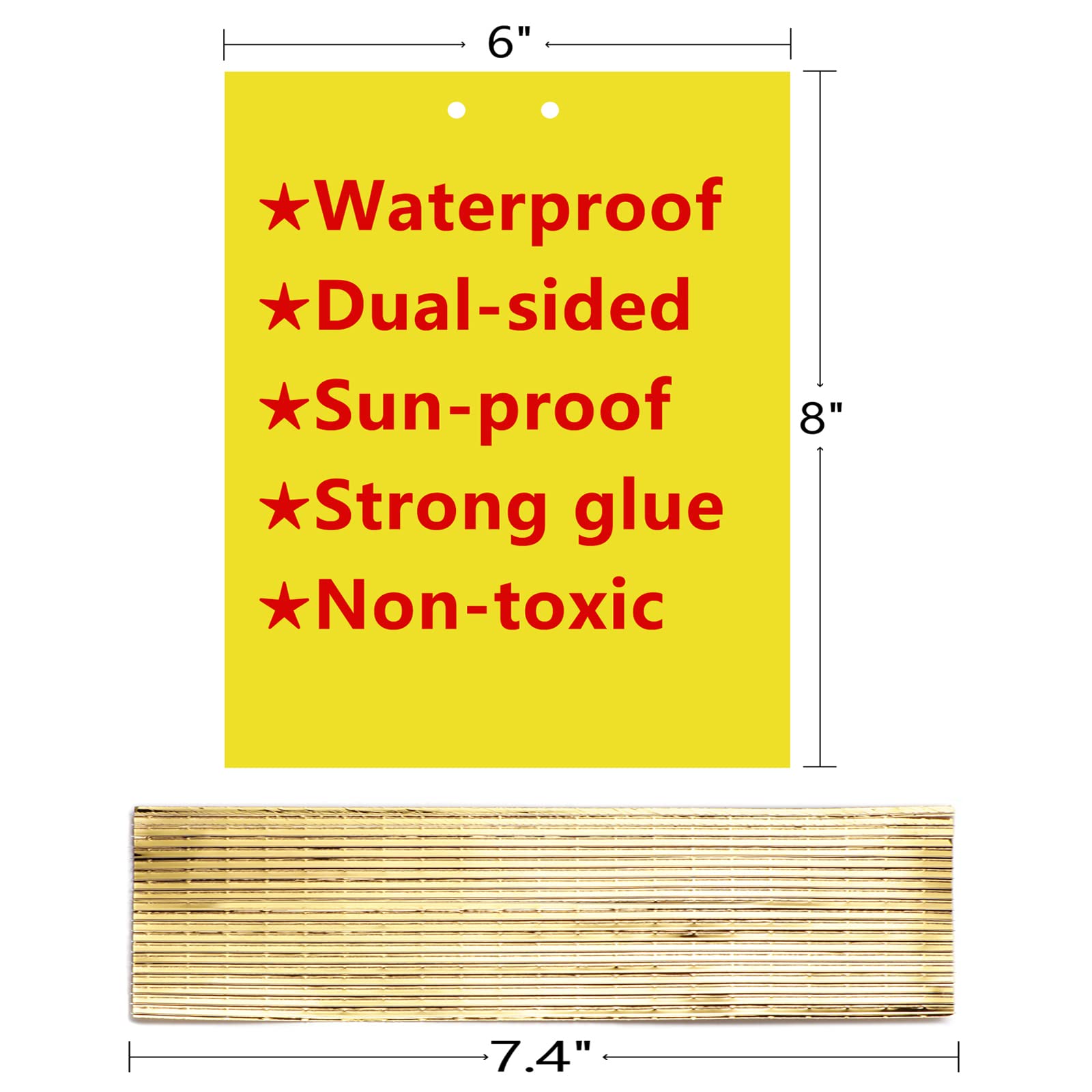 Garutom sticky traps showing adhesive surface