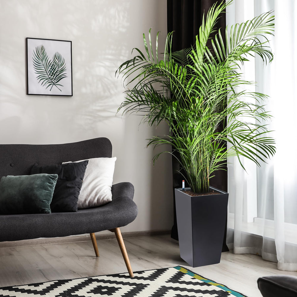 Garvee 16-inch planters with plants in indoor setting