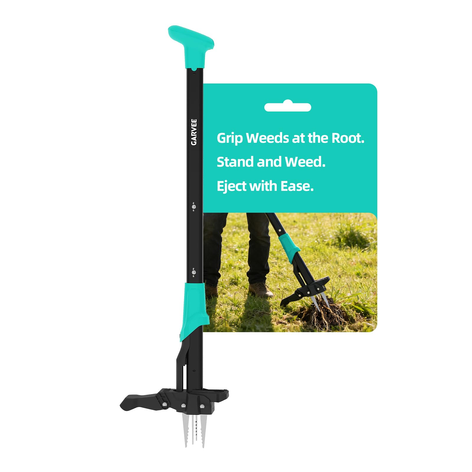 Garvee 40" Long Handle Stand Up Weed Puller front view