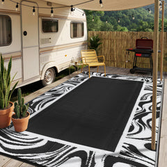 Garvee 6x9 Outdoor Rug on a patio setting