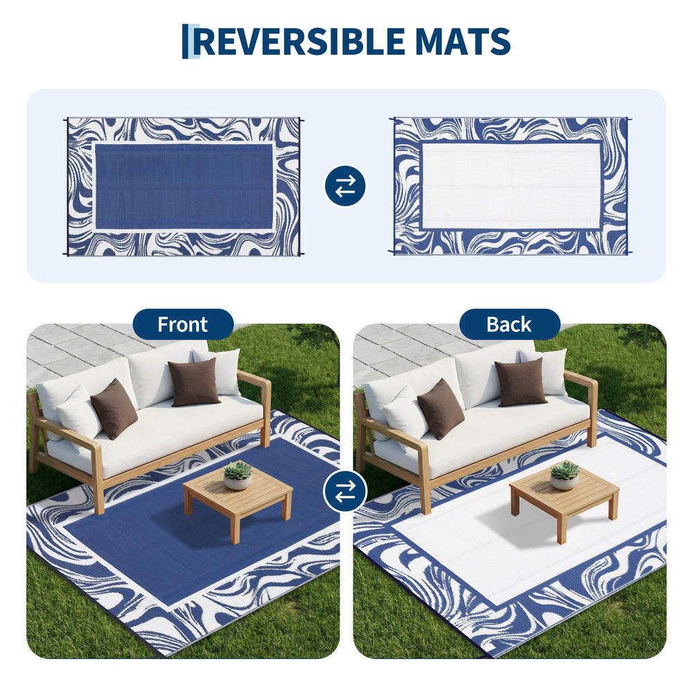 Garvee 8x10 rug folded for easy transport