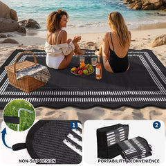 Garvee Outdoor Rug showcasing scalloped edges