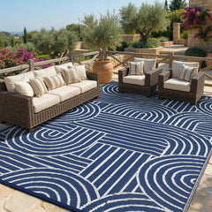 Garvee Reversible Rainbow Outdoor Rug 9x12 packed for transport