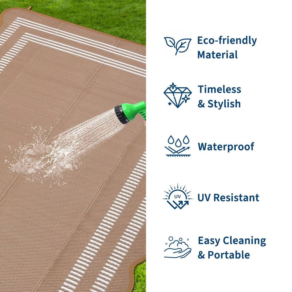 Garvee Rug in use at a beach picnic