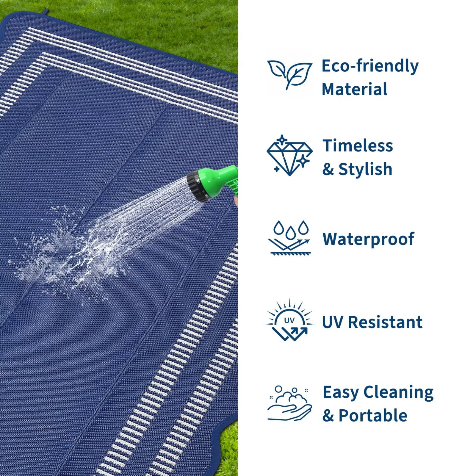 Garvee waterproof rug at a beach picnic
