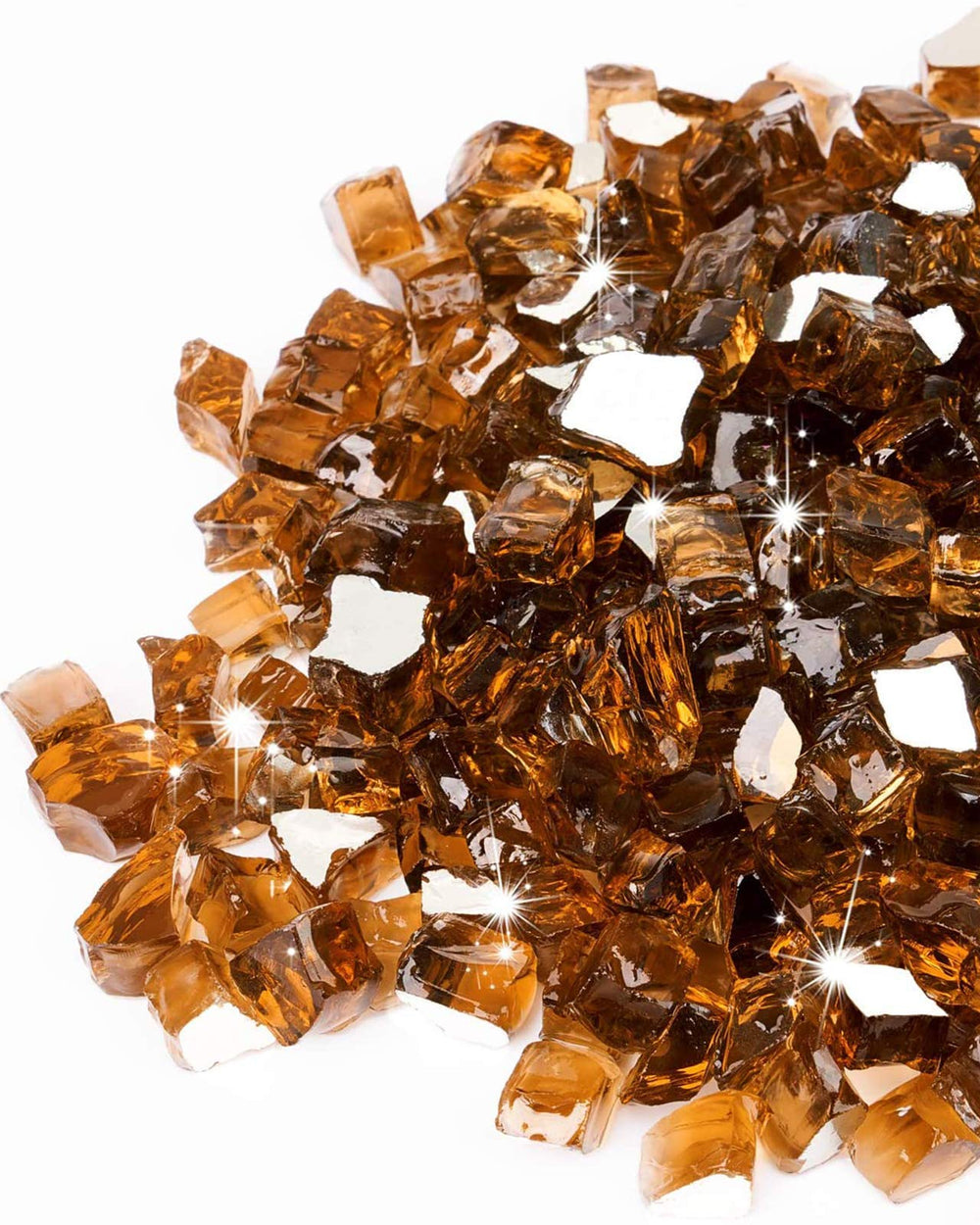 GASPRO 10 lbs fire glass in copper color, 1/2-inch size