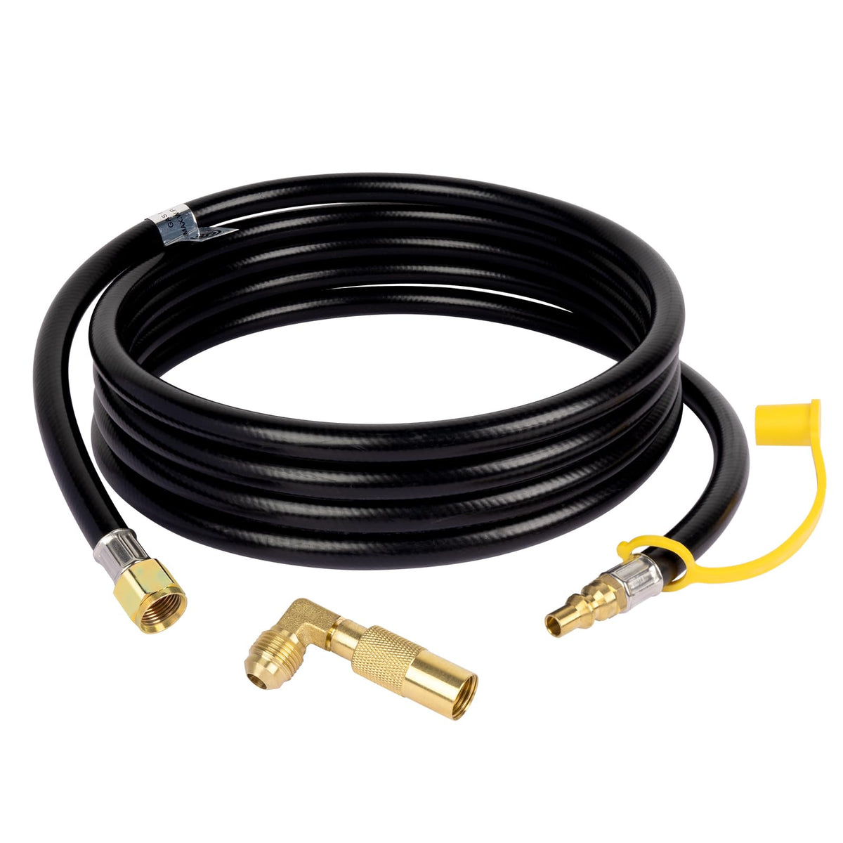 GASPRO 12FT RV Quick Connect Propane Hose with elbow adapter
