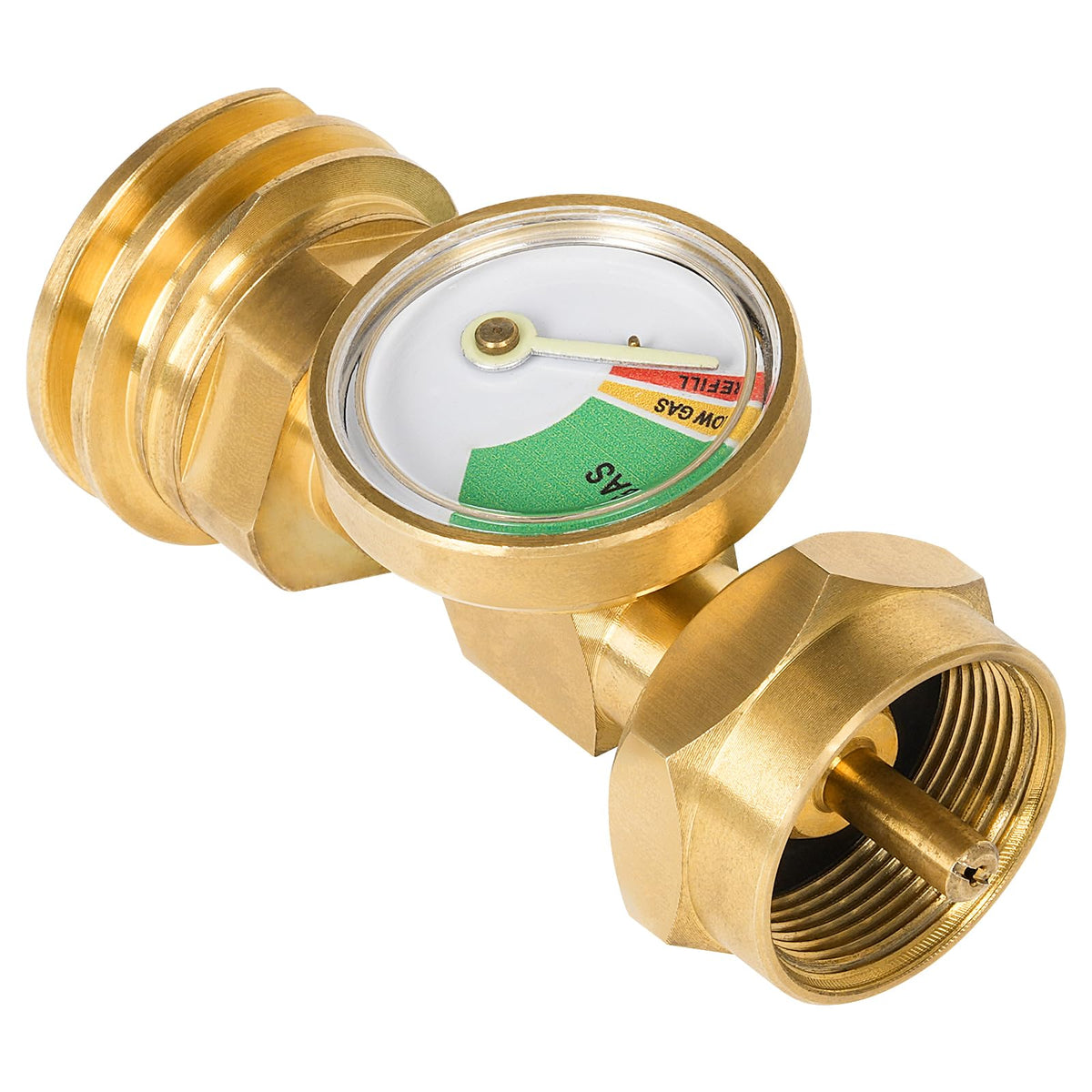 GASPRO 1lb Propane Tank Adapter with Gauge front view