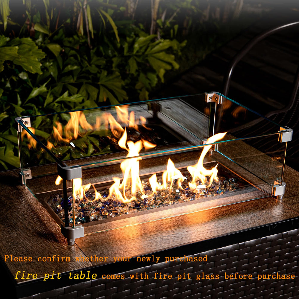 GASPRO fire glass 10 lbs displayed in a fire pit