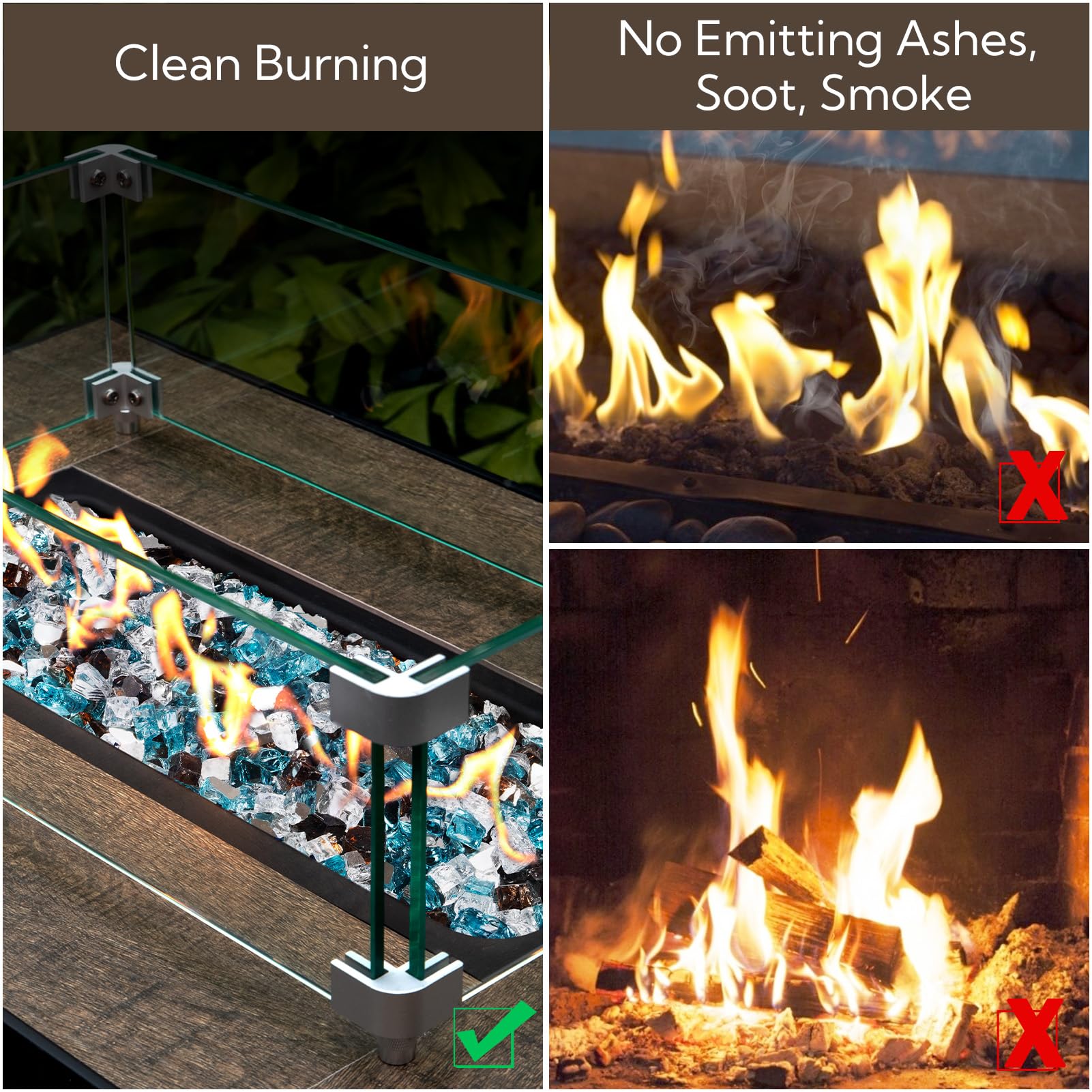 GASPRO Fire Glass in a decorative fire table