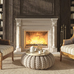 GASPRO fire glass in a fire pit, showcasing flames