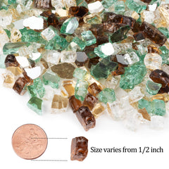 GASPRO fire glass rocks in a fire pit setup