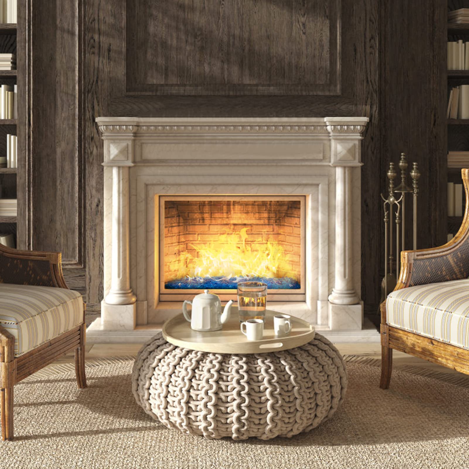 GASPRO fire glass shimmering in flames