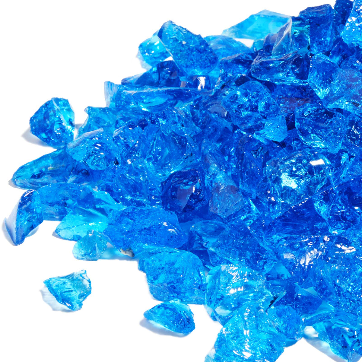 GASPRO fire glass turquoise 1/2-inch decorative glass rocks
