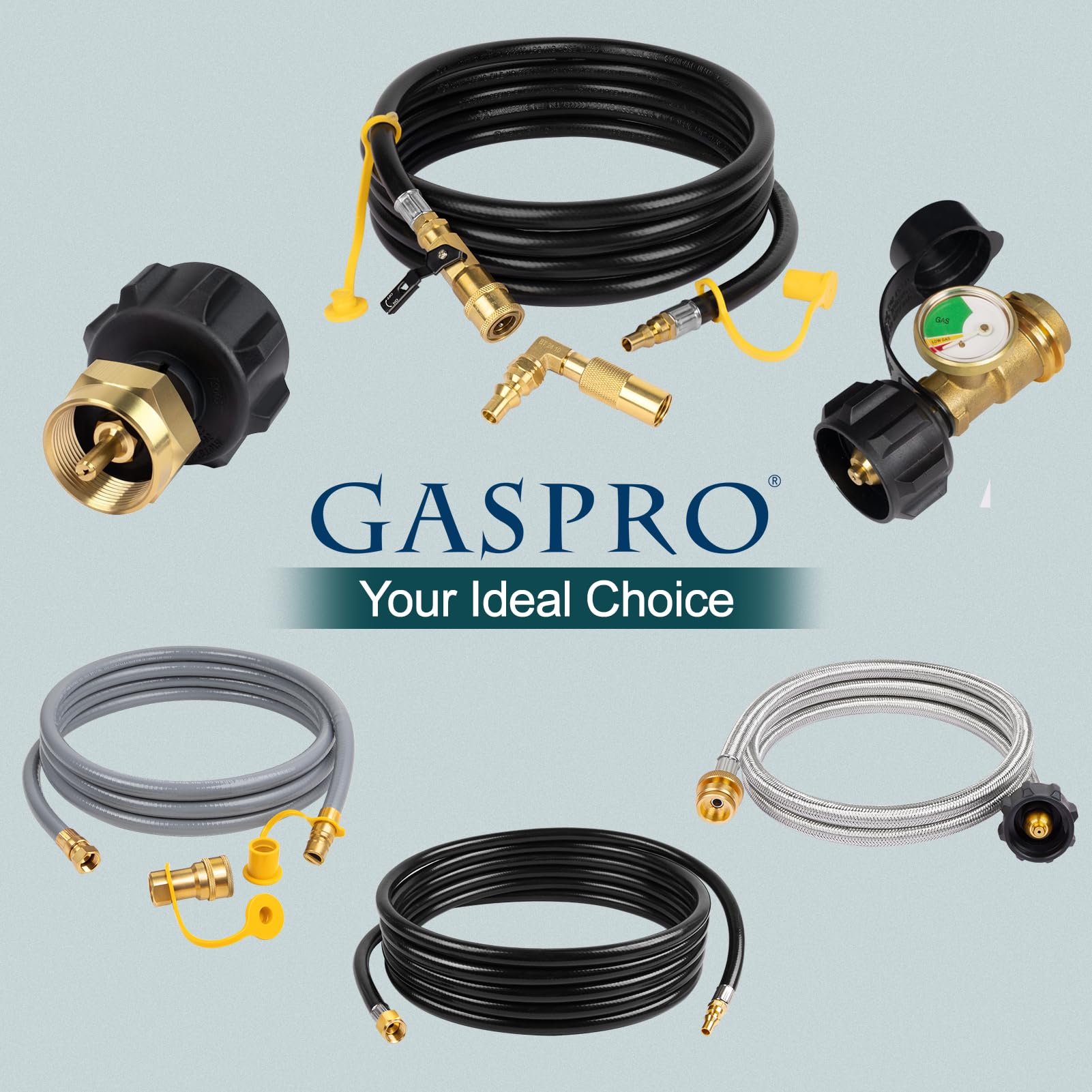 GASPRO hose showing 90° elbow adapter