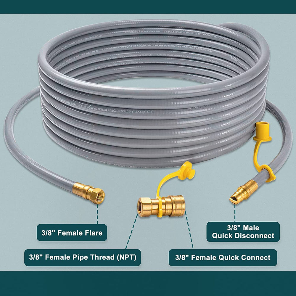 GASPRO natural gas hose coiled up showing length