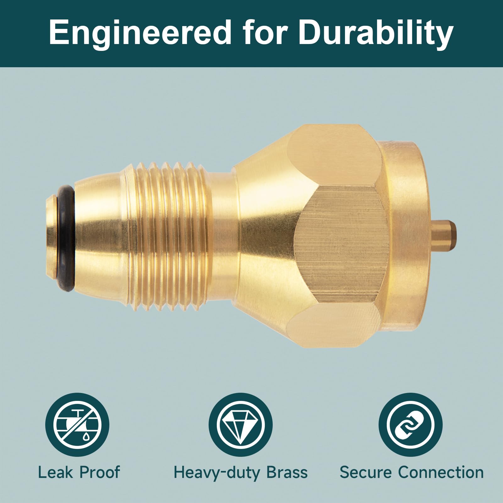 GASPRO Propane Refill Adapter close-up of brass connector