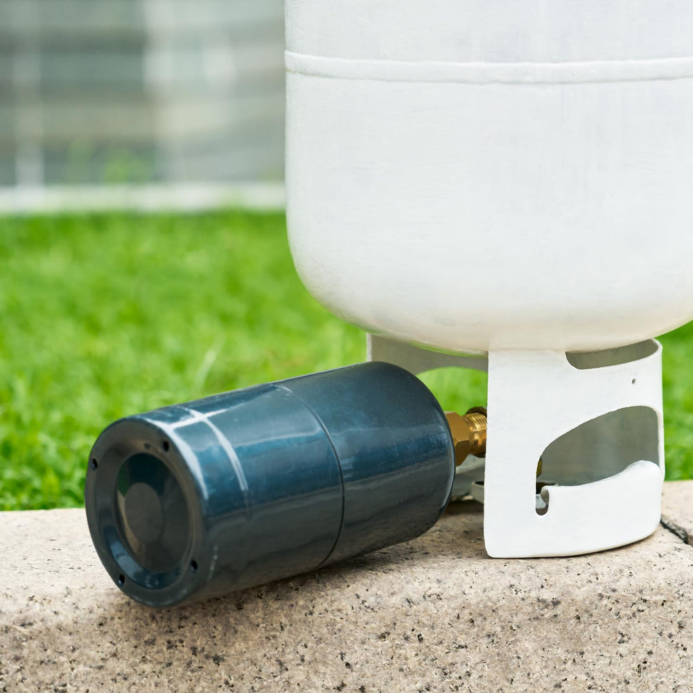 GASPRO Propane Refill Adapter in use filling a propane cylinder