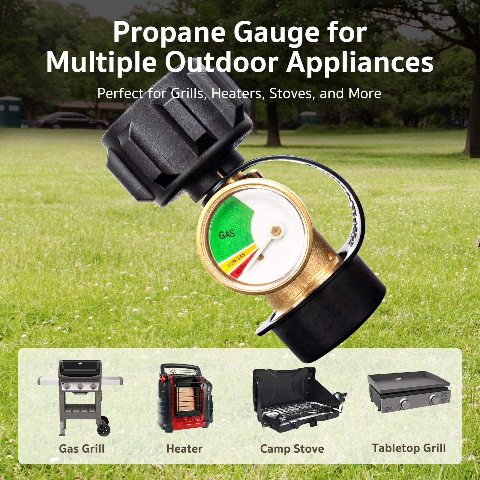 GASPRO Propane Tank Gauge 3-Pack packaging with product details