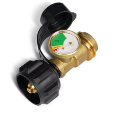 GASPRO Propane Tank Gauge front view with brass finish