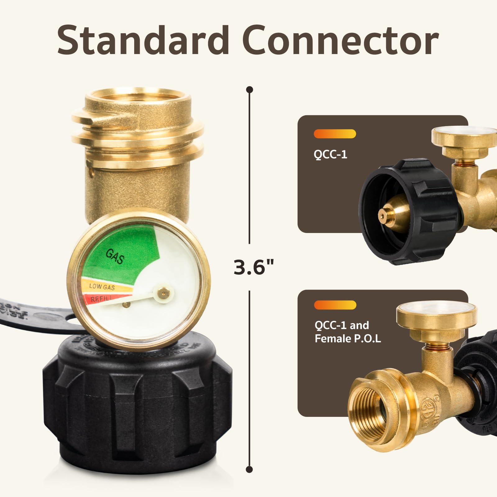 GASPRO propane tank gauge installed on a gas grill