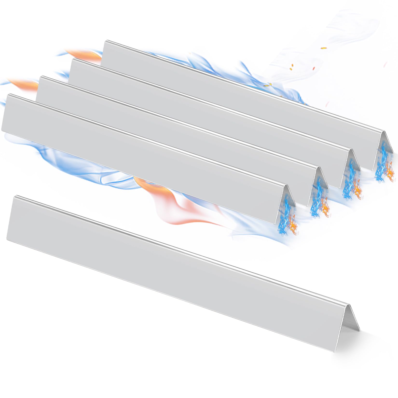 GasSaf 22.5 inch Flavorizer Bars front view, stainless steel
