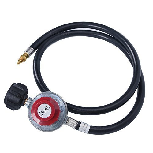 GasSaf 4FT Propane Regulator with hose connections visible