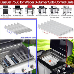 GasSaf Flavorizer Bars installed on a Weber grill