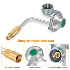 GasSaf Griddles Regulator detailed view showing connection