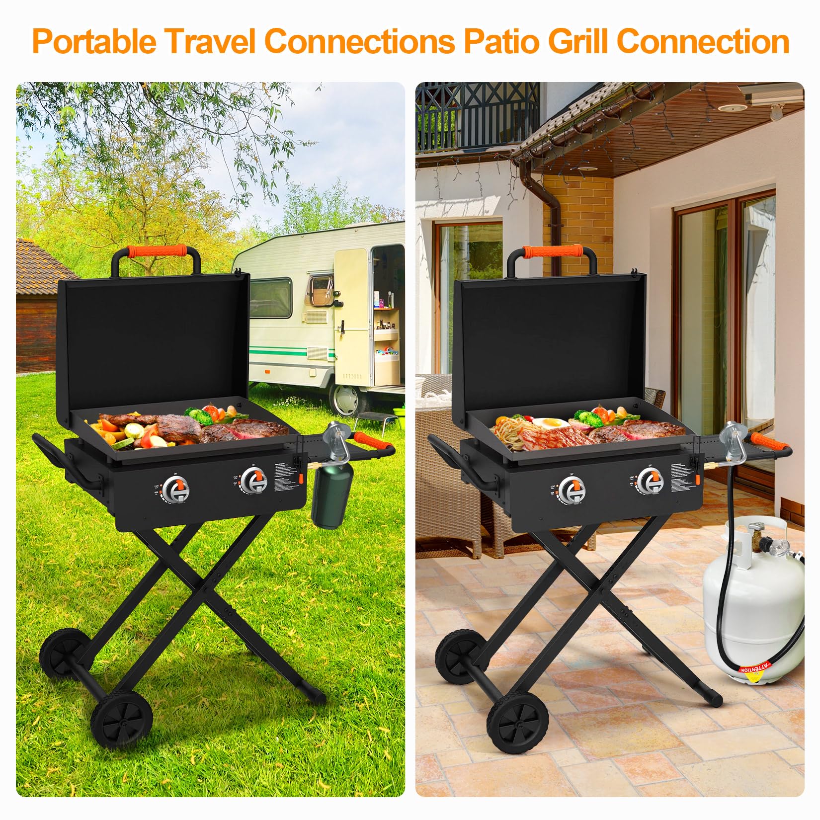 GasSaf Griddles Regulator side view with specifications