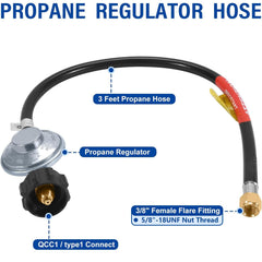GasSaf propane regulator hose connection end