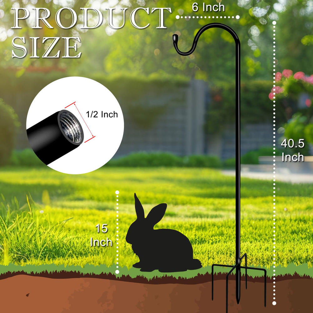 GATSUNS adjustable shepherds hook with solar lights