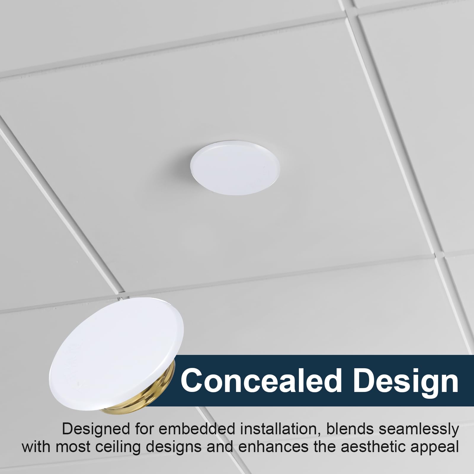 Gatuida Fire Sprinkler Covers Plate detailed view of installation