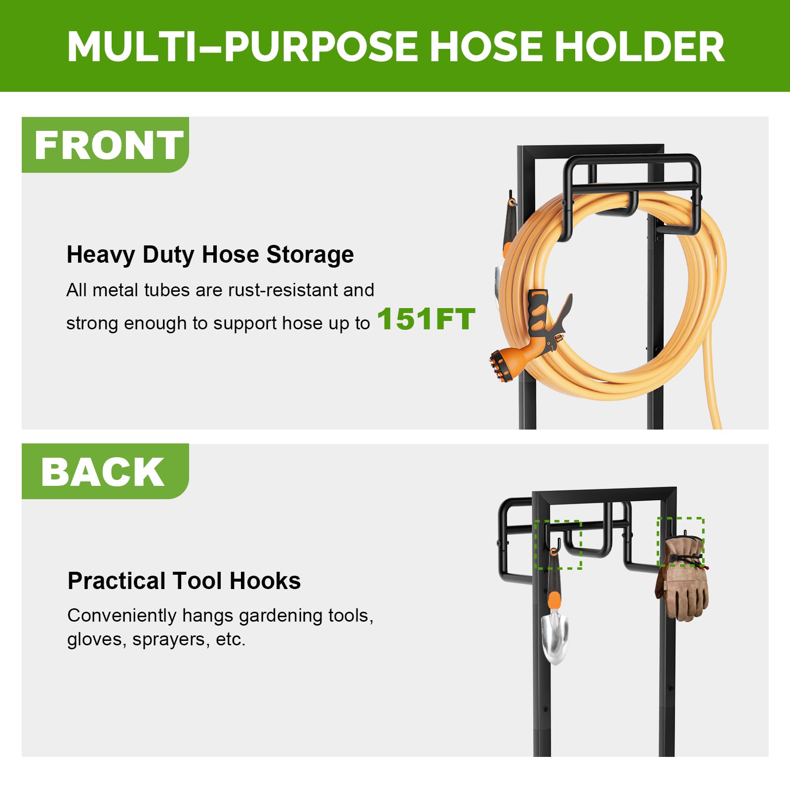 GAVISCITY Garden Hose Holder in a garden setting