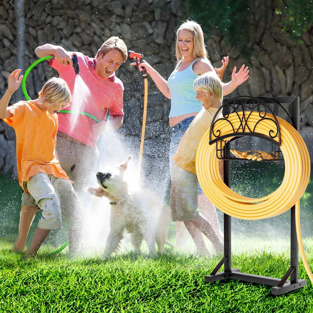 GAVISCITY Garden Hose Holder in deep black finish