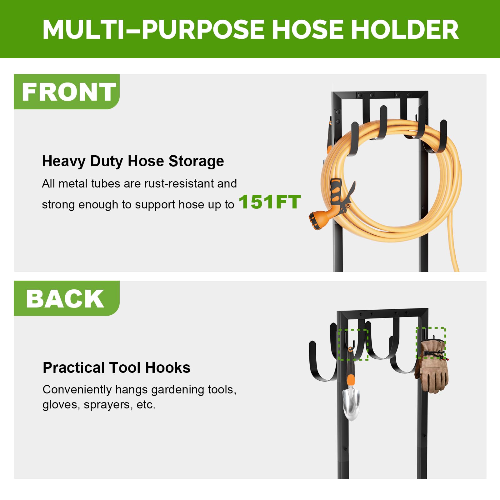 GAVISCITY hose holder assembled in backyard