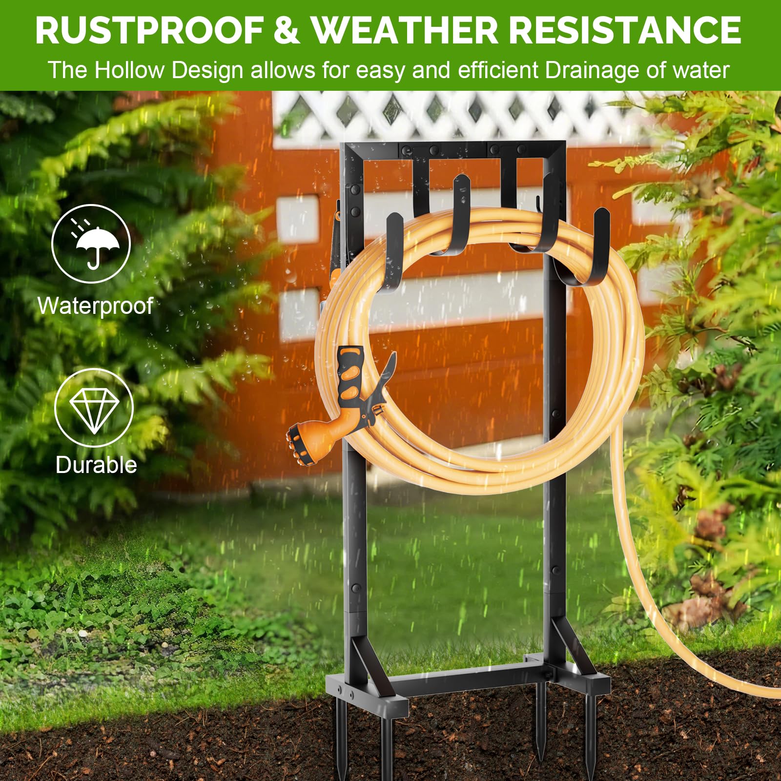GAVISCITY hose holder close-up showing anti-rust coating