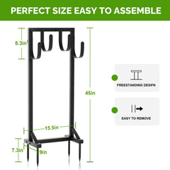 GAVISCITY metal hose holder with ground spikes
