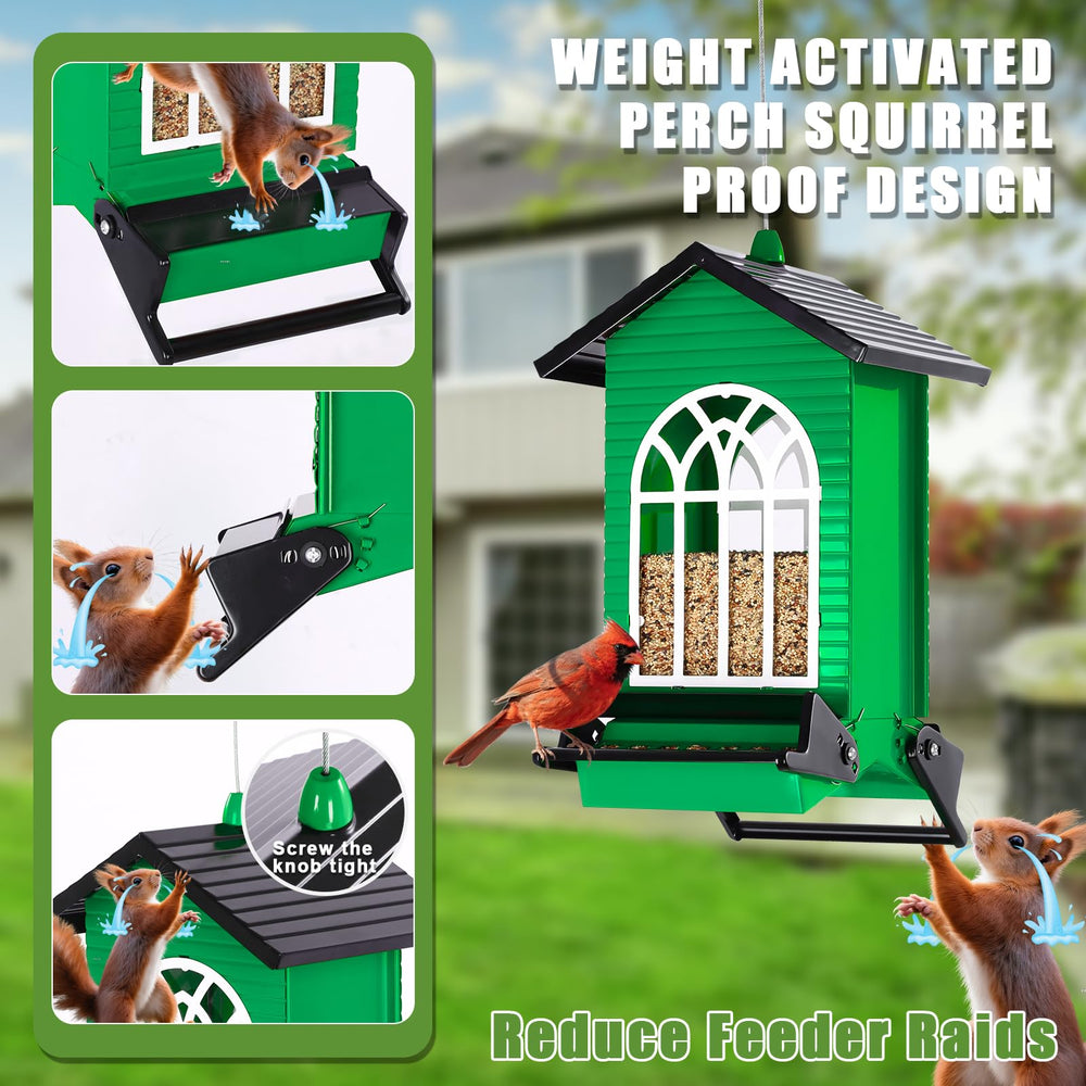 Gbekery bird feeder in outdoor garden setting