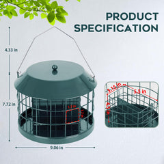 Gbekery bird feeder showing thick metal mesh and hanging hook