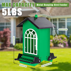 Gbekery bird feeder with lift-lid design and transparent seed window