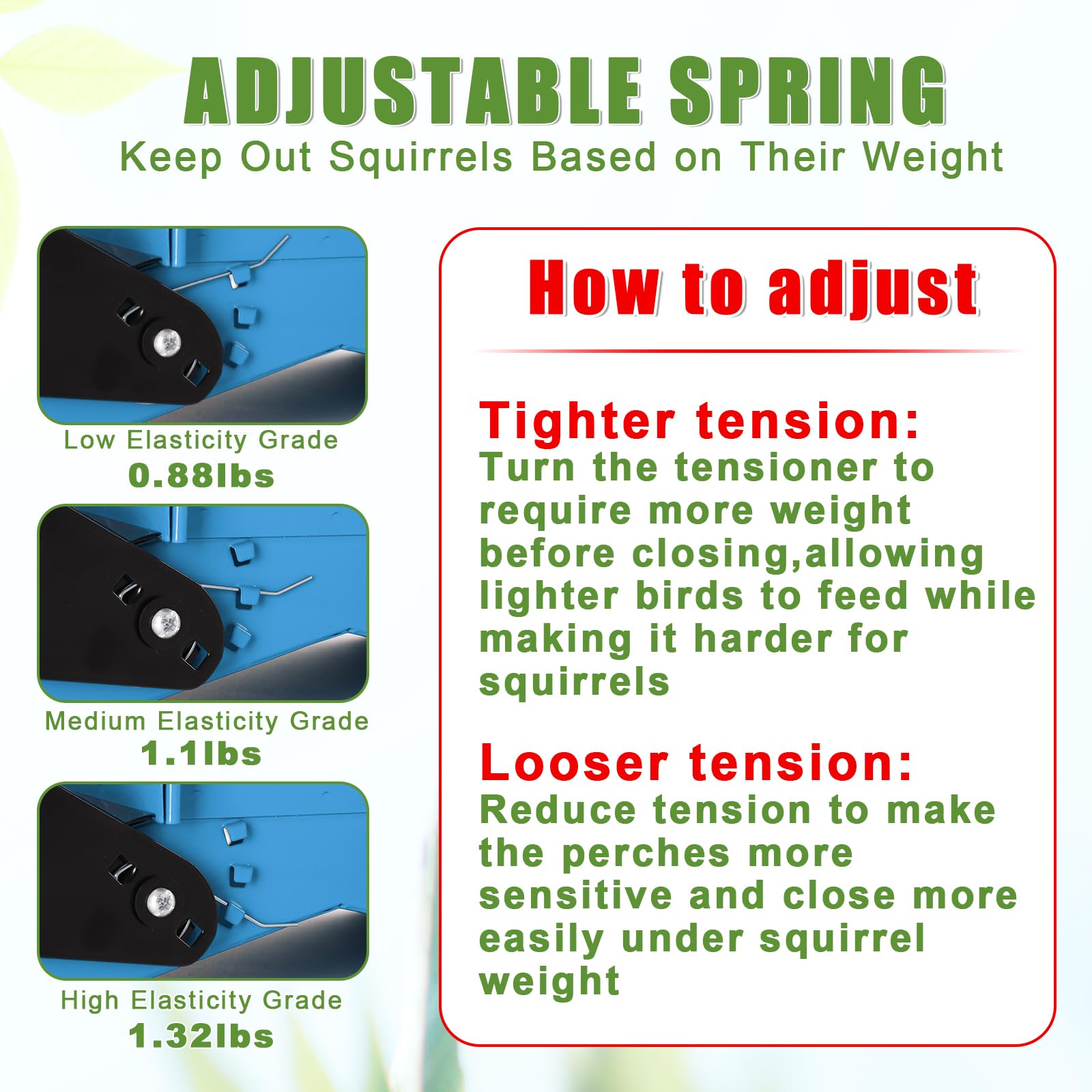 Gbekery Squirrel Proof Bird Feeder showing transparent seed level window