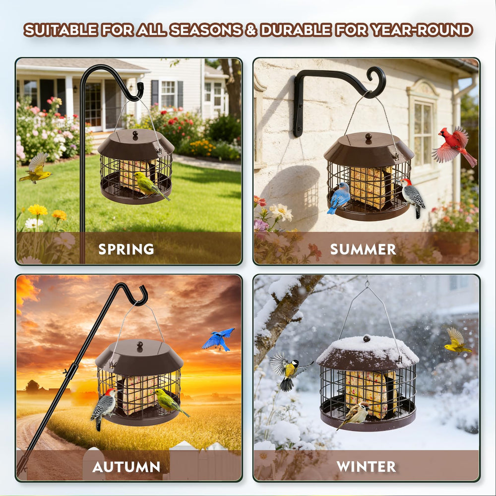 Gbekery Squirrel Proof Suet Bird Feeder from above