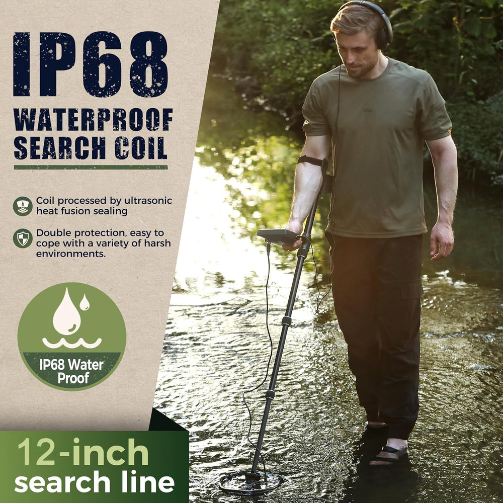 Gbnryg Metal Detector M55J in use on a beach