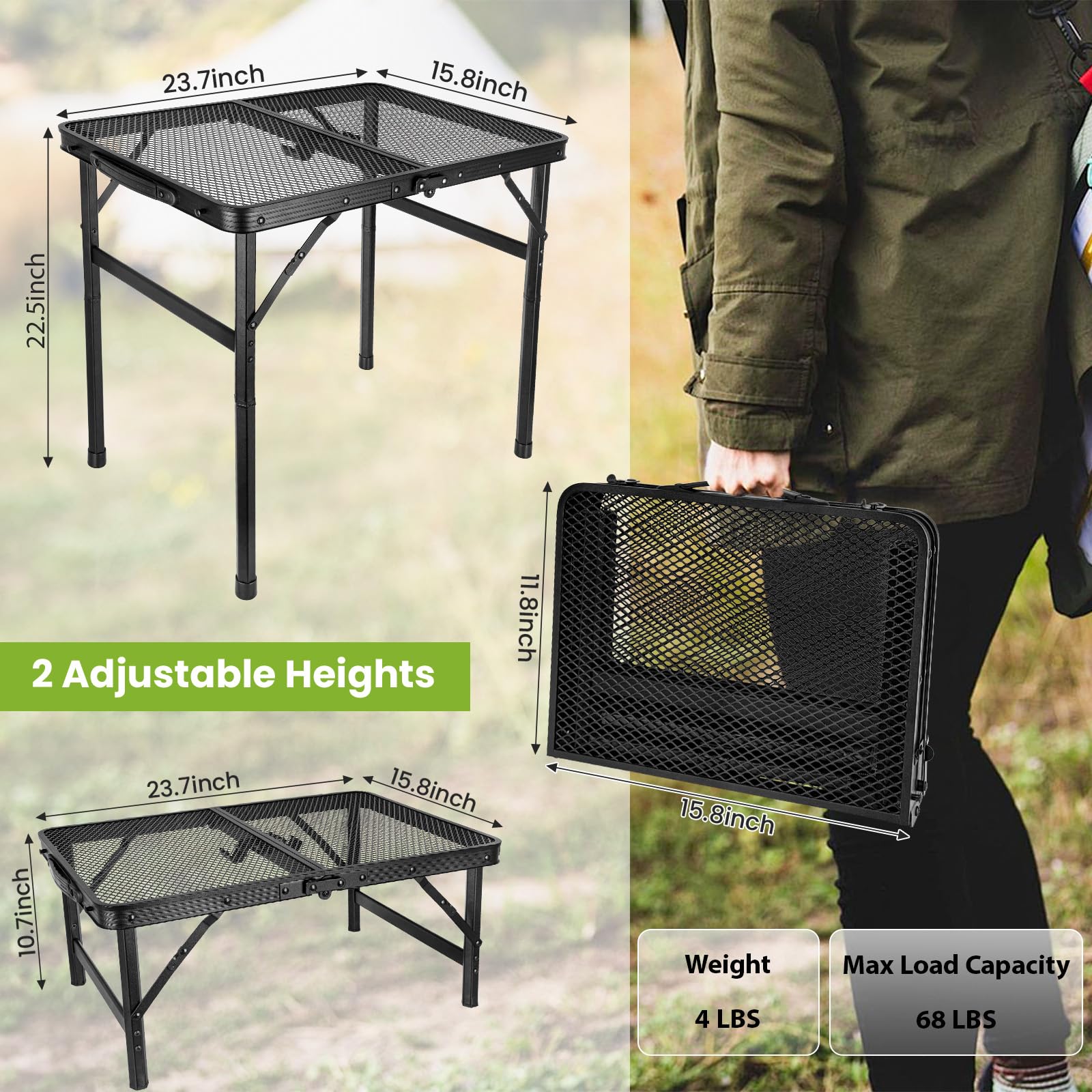 GDDGHS Folding Camping Table in use during a BBQ