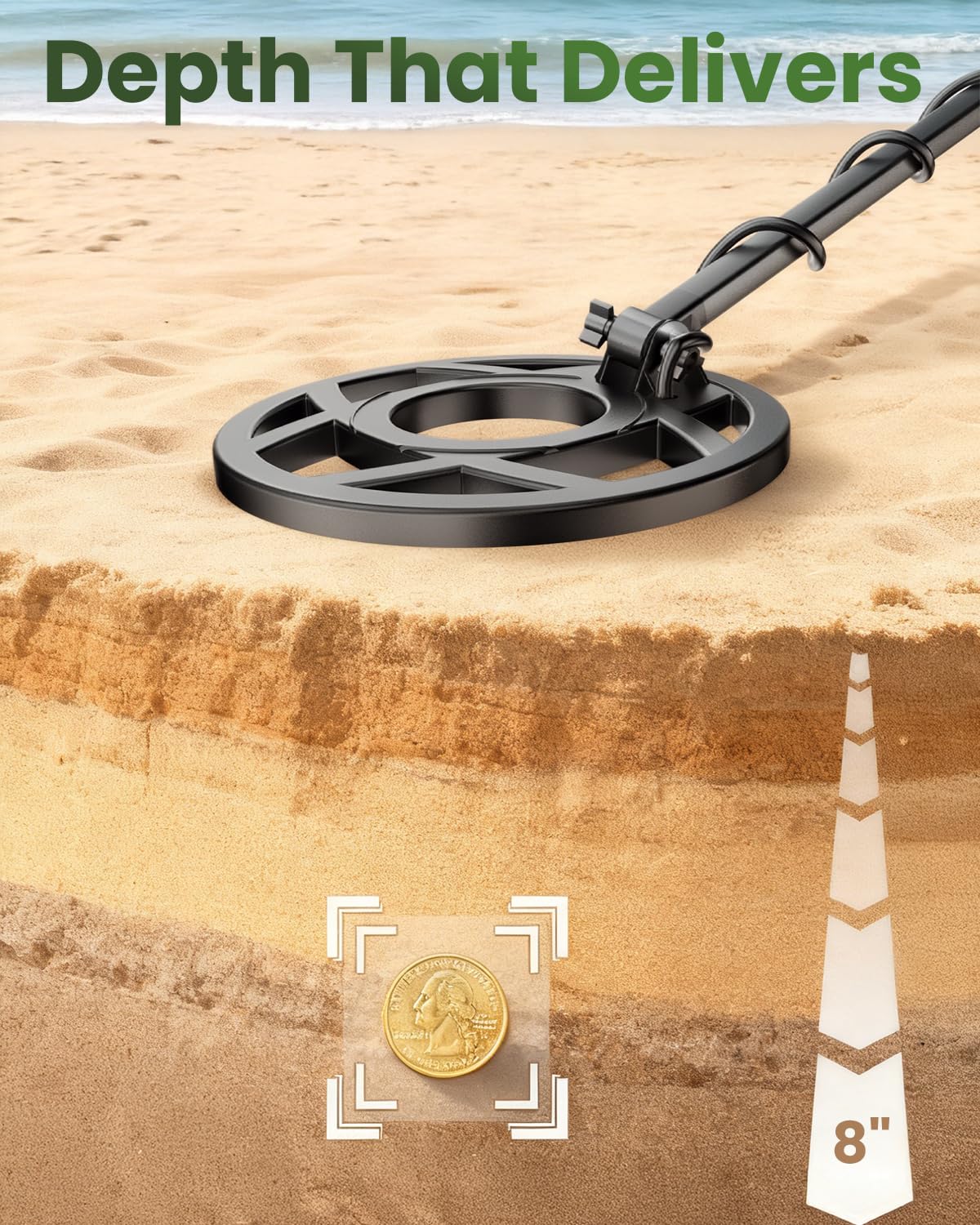 GDDREAM Metal Detector assembled with adjustable armrest