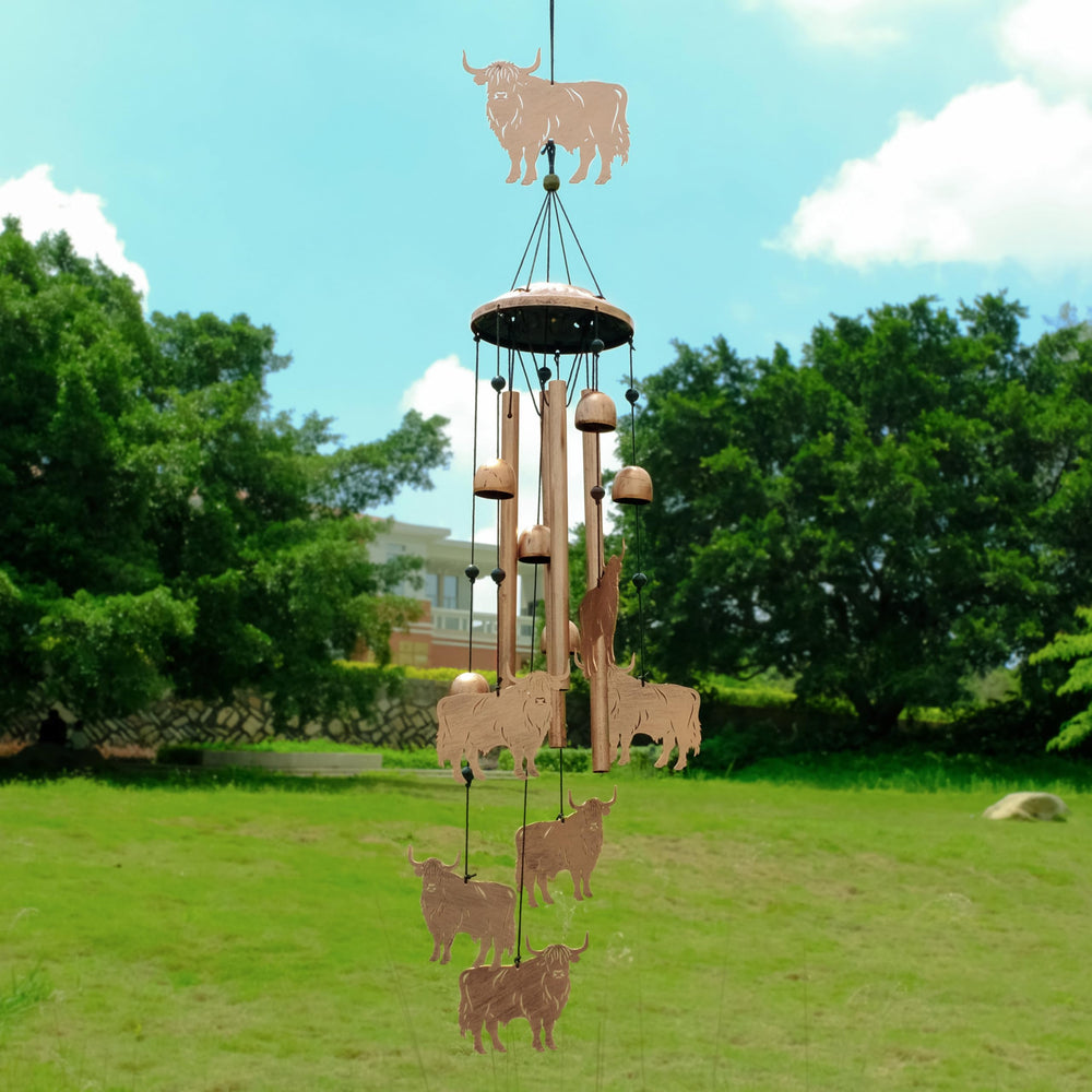 GDNSFIT Highland Cow Wind Chimes packaging