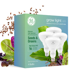 GE Grow Lights for Indoor Plants, 4 Pack BR30 floodlight bulbs
